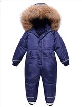 MINIZONE - Eendelig Skipak voor Kinderen - Snowsuit met Capuchon - Waterdichte Overall Jas - Donzen Jumpsuit - Warme Winterski-Outfit 5-6 jaar