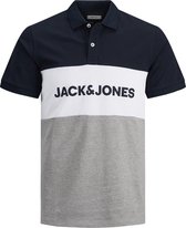 JACK&JONES ESSENTIALS JJELOGO BLOCKING POLO SS SN Heren Poloshirt - Maat XS