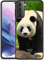 Smartphone Hoesje Geschikt voor Samsung Galaxy S21 Plus Bumper Hoesje met Zwarte rand Panda