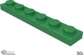LEGO Plaat 1x6, 3666 Groen 50 stuks