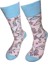 Verjaardag cadeau - Grappige sokken - Unicorn - Eenhoorn sokken - Leuke sokken - Vrolijke sokken – Valentijn Cadeau - Luckyday Socks - Cadeau sokken - Socks waar je Happy van wordt