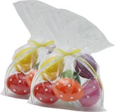 30x Oeufs de Pâques colorés en plastique/plastique 6 cm - Oeufs de Pâques pour branches de Pâques - Décoration de Pâques/décoration Pasen