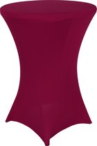 Statafelrok rood bordeaux 80 cm - Statafel Tafelrok - Statafelhoes - Stretch – ∅80 x 110 cm – geschikt voor Horeca Evenementen - Sta Tafel Hoes - Statafel - Staantafelhoes - Cockta