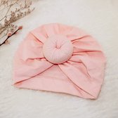 Turban - Bonnet bébé - Cadeau maternité - Naissance - Rose clair