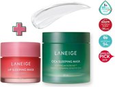 Laneige Sleeping Set: Lip Mask Berry + Cica Sleeping Mask - Lipmasker 20 gr - Gezichtsmasker 60 ml