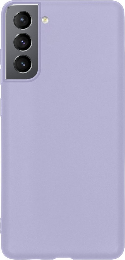 Hoesje Geschikt voor Samsung S21 FE Hoesje Siliconen Cover Case - Hoes Geschikt voor Samsung Galaxy S21 FE Hoes Back Case - Lila