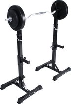 Physionics® squat rack 12- en 6-voudig in hoogte verstelbaar met 2 planken max. belastbaarheid: 100 kg