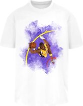 Urban Classics Heren Tshirt -XL- Basketball Clouds 2.0 Oversize Wit