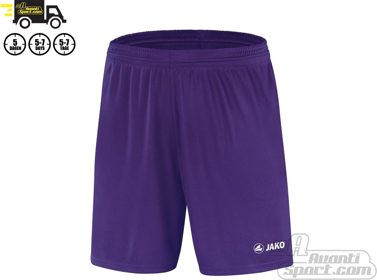 Jako Manchester Short - Voetbalbroek - Jongens - Maat 128 - Paars