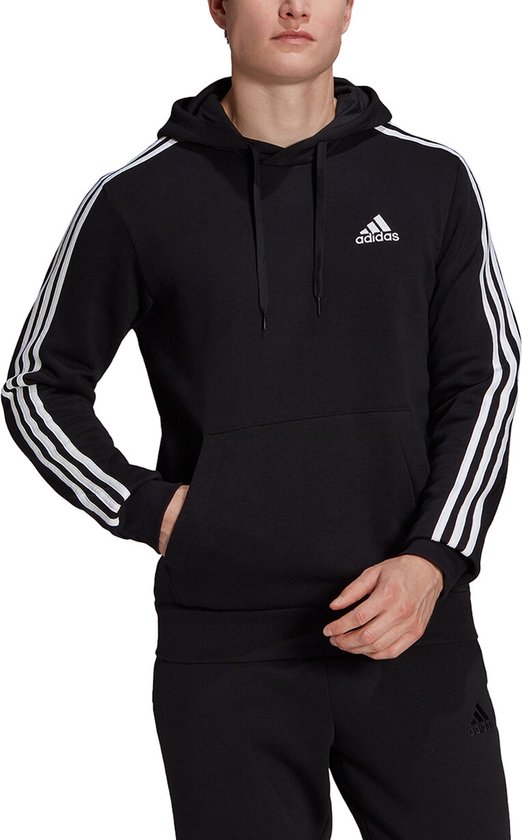 Adidas Sportswear Essentials Fleece 3-Stripes Hoodie - Heren - Zwart