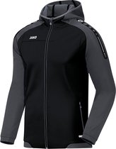 Jako - Hooded jacket Champ Women - Sportjas Dames Zwart - 36 - zwart/grijs