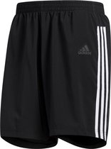 Adidas 3 stripes running short in de kleur zwart/wit