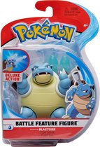 Pokémon Battle Feature Figure Blastoise (Deluxe Action) + Pokemon Balpen + 3 Pokemon Stickers! | Pokemon Battle Figure | Speelgoed Speelfiguur Actiefiguur voor kinderen | Schaalmodel speelgoe