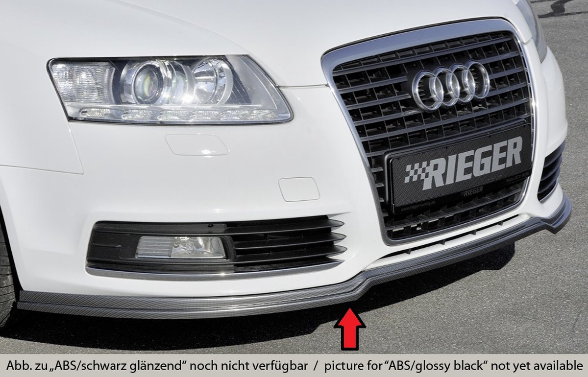 RIEGER - PERFORMANCE FRONT LIP - AUDI A6 4F EX FACELIFT - GLOSS BLACK