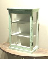 Vitrinekastje groen 42x23,5x62cm