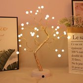 Led Bonsai Boom Licht Kunstmatige Boom Lichten, Batterij/USB Werken, Verstelbare Takken, voor Huisdecoratie Nachtlampje en Gift (Zwart/Warm Gloei)