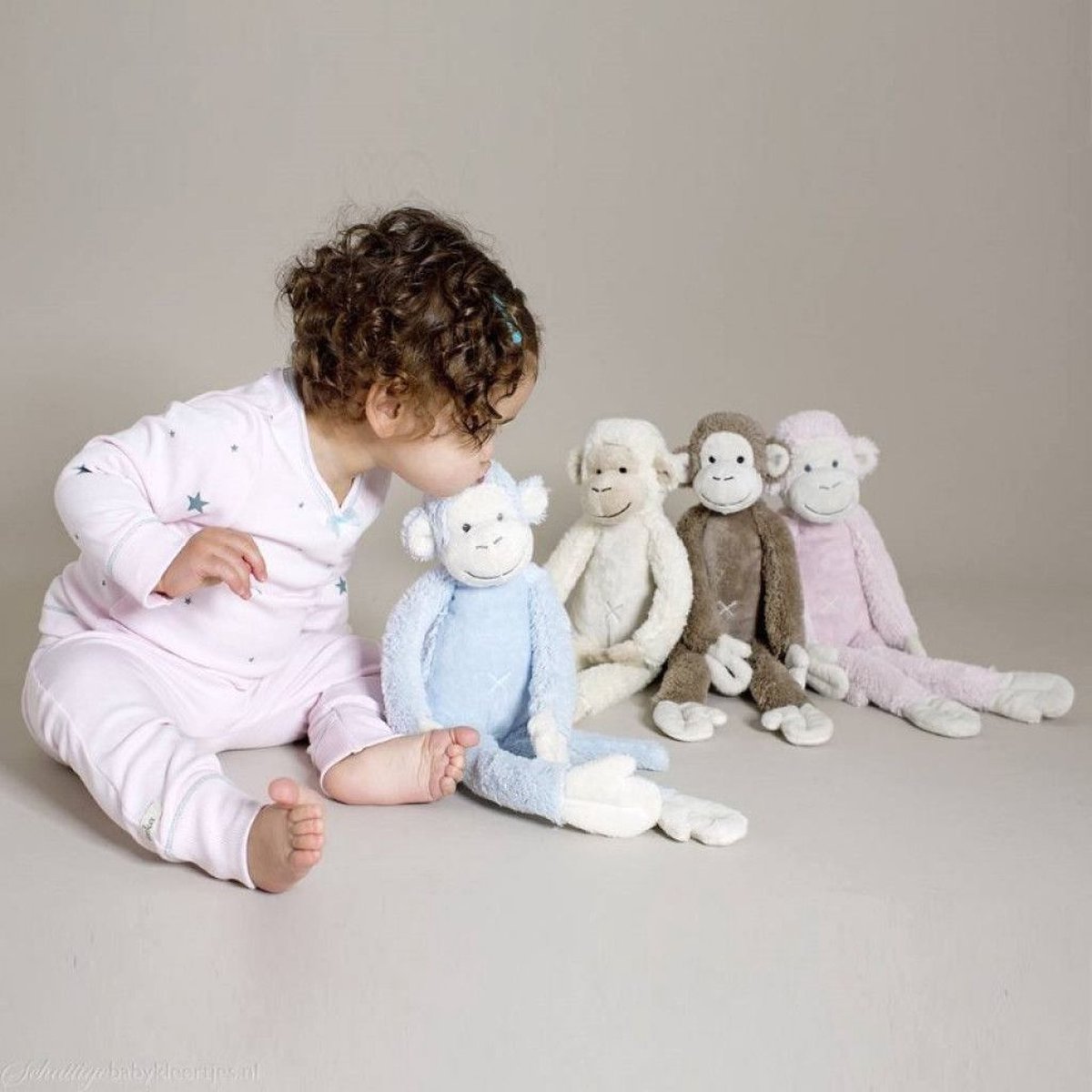 Happy Horse Aap Mickey Knuffel 32cm - Bruin - Baby knuffel — afbeelding 2