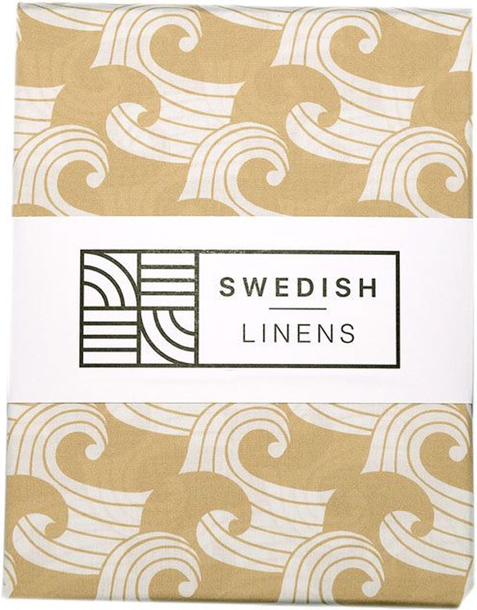Swedish Linens - Jr. Bed Ledikant Hoeslaken Waves (70x140cm)