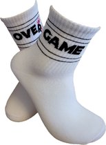 Verjaardag cadeau - Grappige sokken - Game Over Tennis sokken - Leuke sokken - Vrolijke sokken – Valentijn Cadeau - Luckyday Socks - Cadeau sokken - Socks waar je Happy van wordt – Maat 37-42
