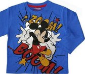 Disney Mickey Mouse Jongens Longsleeve - Blauw - T-shirt met lange mouwen - Maat 98
