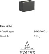 Polyester Flox L22.3 Langwerpig 90x50x60 cm. Plantenbak