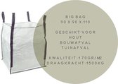 BIG BAG - Afvalzak - Puinzak - Tuinvuilzak - 90x90x110cm - 1 kuub - 1500kg
