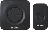 Hyundai Electronics – Moderne draadloze deurbel met 1 ontvanger – Op batterijen – Zwart