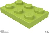 LEGO Plaat 2x3, 3021 Lime 50 stuks
