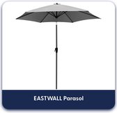 EASTWALL Parasol – Balkonparasol – Verstelbare tuin parasol – Donker grijs – 300x288cm – Stevige constructie – Bestendig tegen slecht weer en harde wind – UV werend doek