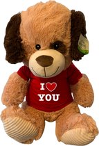 Mega grote knuffel beer 65 cm I Love You met rood shirtje | Valentijn cadeau vrouw man | Valentijnsdag voor mannen vrouwen | Valentijn cadeautje voor hem haar | knuffelbeer | teddybeer | beer