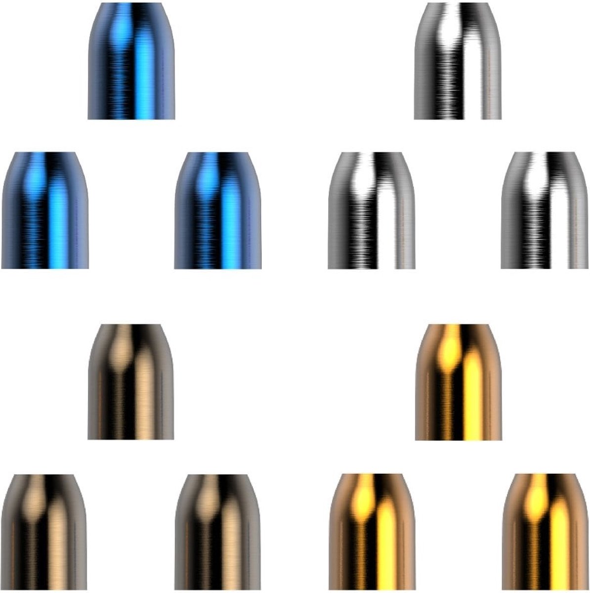 L-Style DMC Metal Champagne Rings - Silver