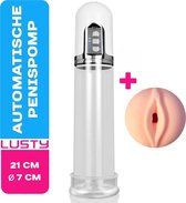 Lusty Automatische Penispomp Wit - High Vacuum - Oplaadbaar - Erectiepomp - Penispump - Penisvergroter - Seksspeeltjes - Sex Toys
