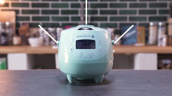 Mini cuiseur à riz numérique Reishunger à la menthe - Multicuiseur avec 8  programmes
