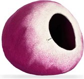 Cat cave kattenmand roze-wit - SnoozyCave