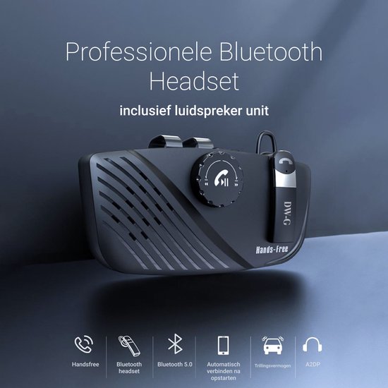dump opener drie DW-G Bluetooth Headset met speaker Unit - Carkit - Draadloos - Speaker -  Auto - Werk -... | bol.com