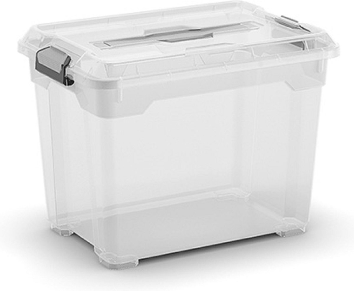 Moover - Opbergbox S Transparant 18l 38x26,5xh28,5cm - (Set van 4)