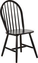 2st Windsor zwarte houten stoelen Megan, 2 stuks eetkamerstoelen