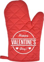 Ovenwant rood Happy Valentine's Day | Valentijn cadeau vrouw man | Valentijnsdag voor mannen vrouwen | Valentijn cadeautje voor hem haar