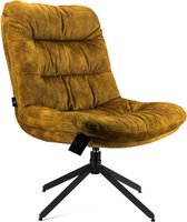 Draaifauteuil Bone zonder arm velvet gold