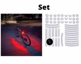 Fietsverlichting Led 360 Graden Usb Fietshelm Stickers Fiets Reflecterend Set