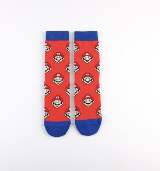 Fun sokken met Super Mario Kart gezichtjes Rood