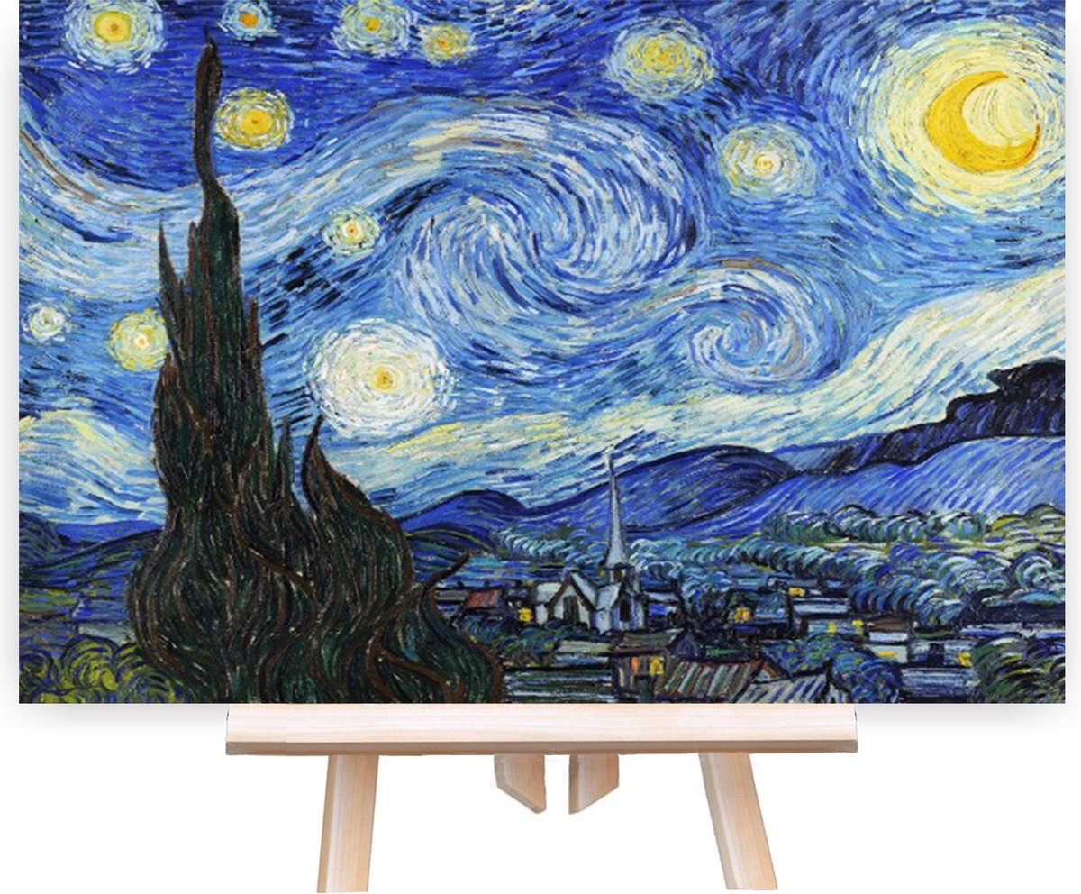 Do It Yourself Paintings® Schilderen Op Nummer Volwassenen - Van Gogh - De Sterrennacht - Op Frame en met Schildersezel - 40x50cm