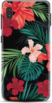 My Style Telefoonsticker PhoneSkin For Samsung Galaxy A10 Red Caribbean Flower