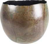 Ter Steege Bloempot-Sierpot Metaal Brons-Bruin-Groen D 38 H 31 cm