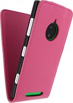 Nokia Lumia 830 Hoesje - Xccess - Serie - Kunstlederen Flipcase - Roze - Hoesje Geschikt Voor Nokia Lumia 830