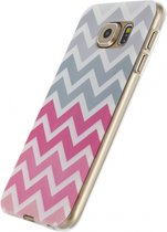 Samsung Galaxy S6 Hoesje - Xccess - Serie - TPU Backcover - Pink / Gray - Hoesje Geschikt Voor Samsung Galaxy S6