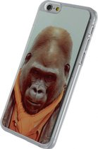 Apple iPhone 6s Hoesje - Xccess - Metal Plate Serie - Aluminium Backcover - Funny Gorilla - Hoesje Geschikt Voor Apple iPhone 6s