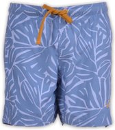 Woody zwemshort jongens - blauw - blad all-over print - 181-1-QWW-W/938 - maat 176