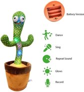 Calixer® Dansende Cactus Speelgoed - Interactieve Pratende Knuffel - Tiktok - Dancing cactus - Recorder - Zingen - Batterijen