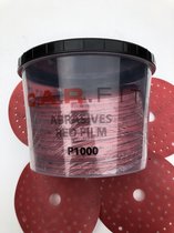 Carfit velcro schuurschijven - P1000 - klittenband - red film - multiholes